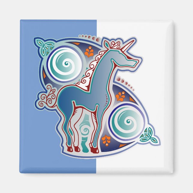 Keltisches Einhorn Magnet (Vorne)