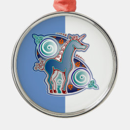 Keltisches Einhorn Ornament Aus Metall