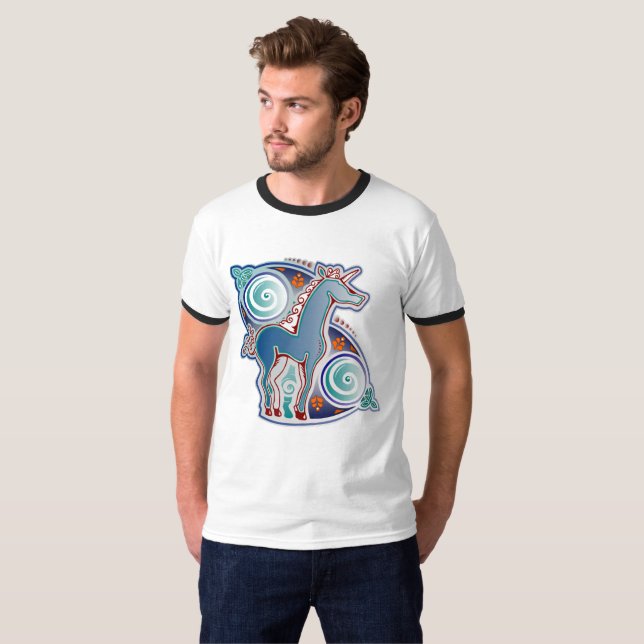 Keltisches Einhorn T-Shirt (Vorne ganz)