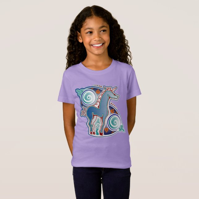 Keltisches Einhorn T-Shirt (Vorne ganz)