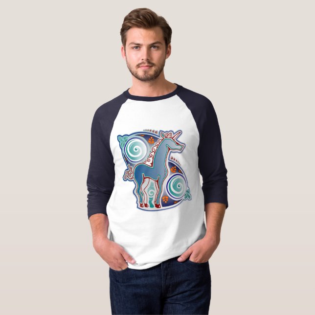 Keltisches Einhorn T-Shirt (Vorne ganz)