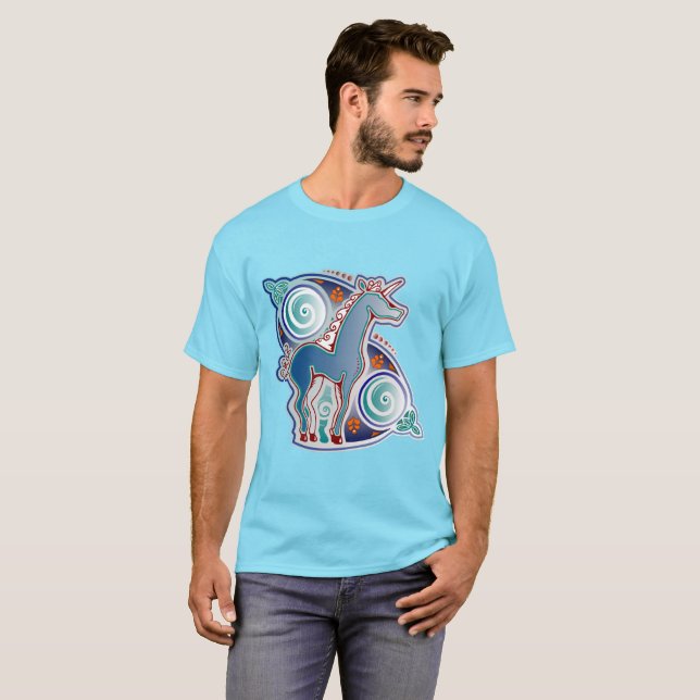 Keltisches Einhorn T-Shirt (Vorne ganz)