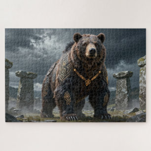 Keltisches Geisttier-Bär-Jigsaw-Puzzle Puzzle