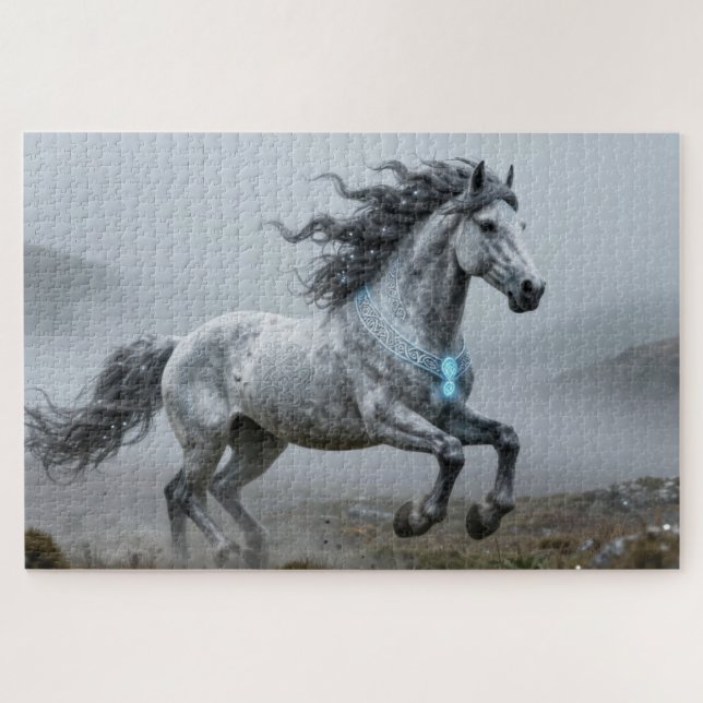 Keltisches Geisttier-Pferd-Rätsel Puzzle (Horizontal)