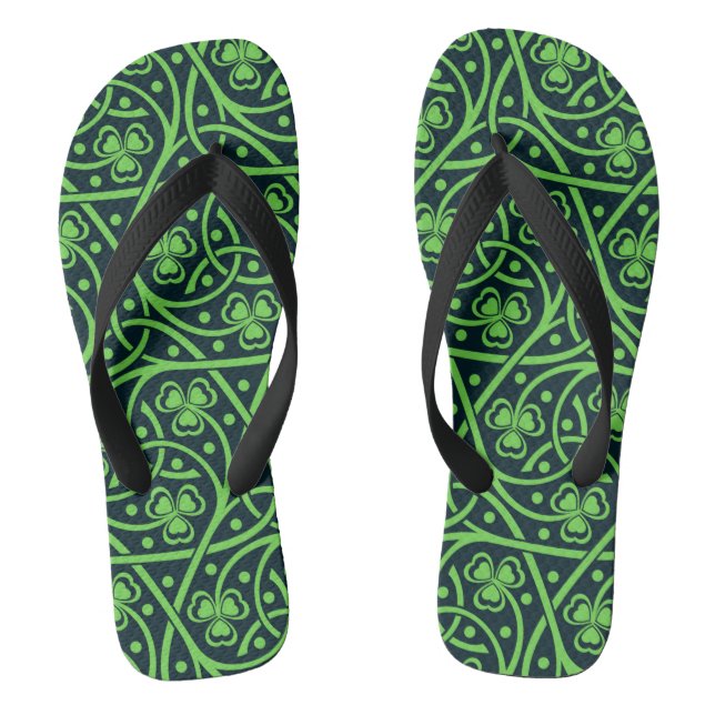 Keltisches Kleeblatt-Paar von Flip Flops (Fußbett)
