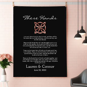 Keltisches Knoten-Irisches Hochzeitsandenken Handf Wandteppich