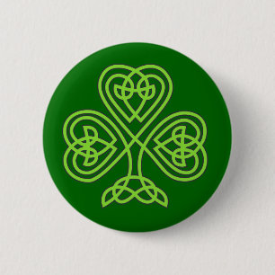 keltisches Knoten-Kleeblatt Button