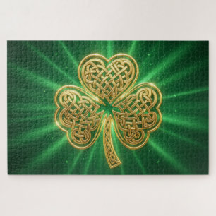 Keltisches Knoten-Shamrock-Puzzle Puzzle