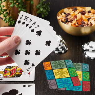 Keltisches Knotenkreuzmuster Pop-Art Spielkarten