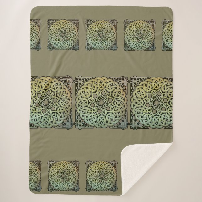 Keltisches Knotenmandala  Sherpadecke (Vorderseite)