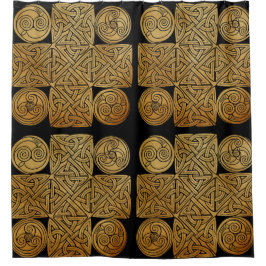 Keltisches Knüpfarbeit-Kreuz Duschvorhang