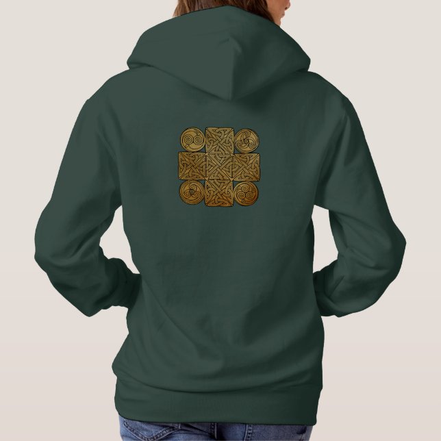 Keltisches Knüpfarbeit-Kreuz Hoodie (Rückseite)