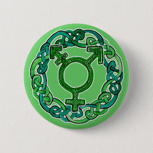 Keltisches Knüpfarbeittransgender-Symbol Button