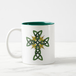 Keltisches Kreuz-Geschenk Zweifarbige Tasse