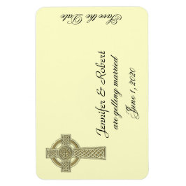 Keltisches Kreuz in Gold und Elfenbeinküste Save t Magnet
