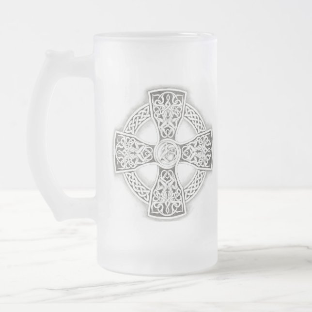 Keltisches Kreuz-mattierte Tasse (Links)