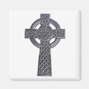 Keltisches Kreuz - Silber Magnet