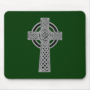 Keltisches Kreuz - Silber Mousepad