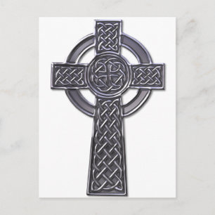 Keltisches Kreuz - Silber Postkarte