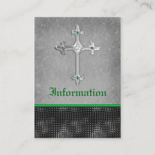 Keltisches Kreuz-Smaragdschwarzes, graue Begleitkarte