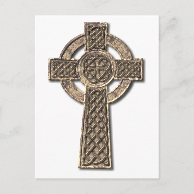 Keltisches Kreuz - Stein Postkarte (Vorderseite)