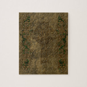 Keltisches Kreuz und keltische Knoten Puzzle