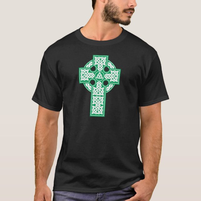 Keltisches Kreuz v4 T-Shirt (Vorderseite)