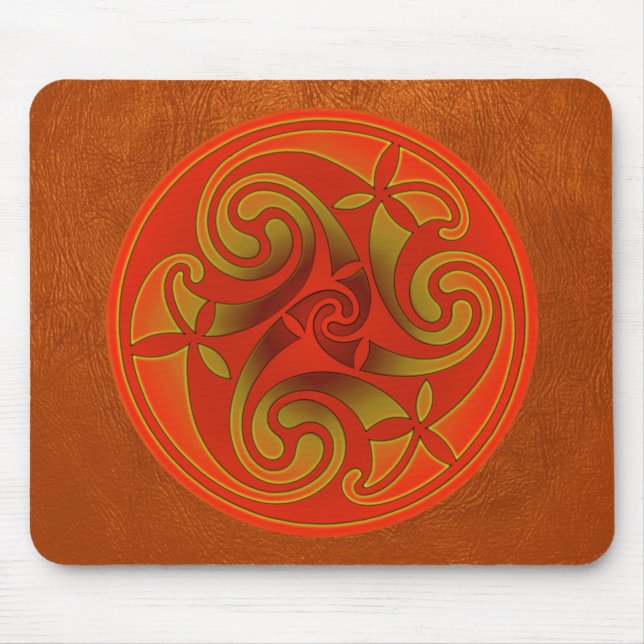 Keltisches Kunst-Spiraldesign-Mauspad  Mousepad (Vorne)