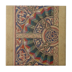 Keltisches mittelalterliches Halbkreis-Design Fliese