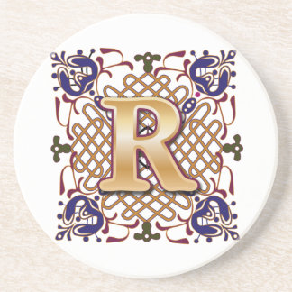Keltisches Monogramm Buchstabe R Sandstein Untersetzer