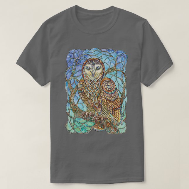 keltisches Owl T-Shirt (Design vorne)