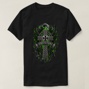 Keltisches Raben-Schutz-Kreuz T-Shirt