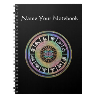 Keltisches Regenbogen-Tierkreis-Mandala-Notizbuch Notizblock