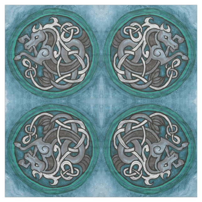 Keltisches Seepferd-Muster Stoff (Muster)