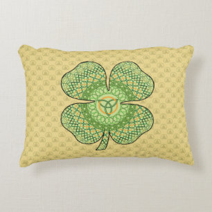 Keltisches Shamrock-Akzentkissen Dekokissen