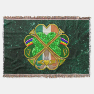 Keltisches Shamrock-Erbesymbol Irisch Inspiriert Decke