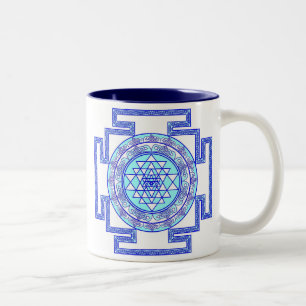 keltisches sri yantra zweifarbige tasse
