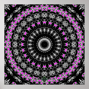 Keltisches Stammesmandala ( Rosa ) Poster