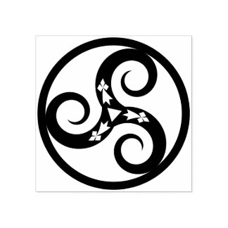 Keltisches Symbol für Wasser, Erde und Feuer Gummistempel