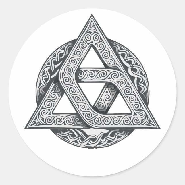 Keltisches Symbol, Trinity-Knoten Runder Aufkleber (Vorderseite)