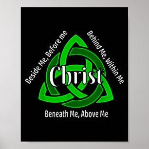 Keltisches Trinity Kno St. Patricks Gebet Christli Poster