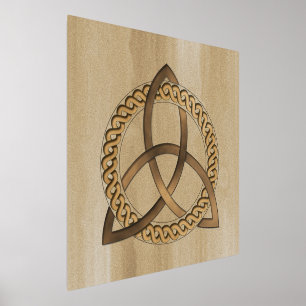 Keltisches Triquetra-Dreiknotengeflecht-Folienmust Foliendrucke