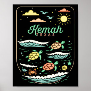 Kemah Tx Süße Strandferien Meeresschildkrötenliebh Poster