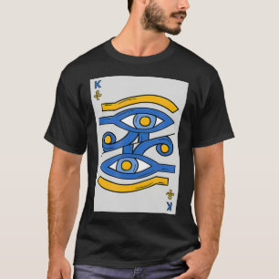 Kemetismus spielt Karte schwarzes ägyptisches Auge T-Shirt