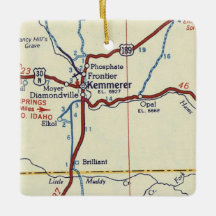 Kemmerer WY Vintag Map