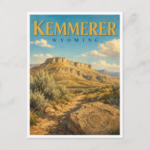 Kemmerer Wyoming Fossil Butte GeoSaga Postkarte