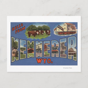Kemmerer, Wyoming - Große Buchstabenszenen Postkarte