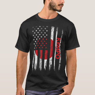Kempo American Flag Karate Japanische Kampfkunst T-Shirt