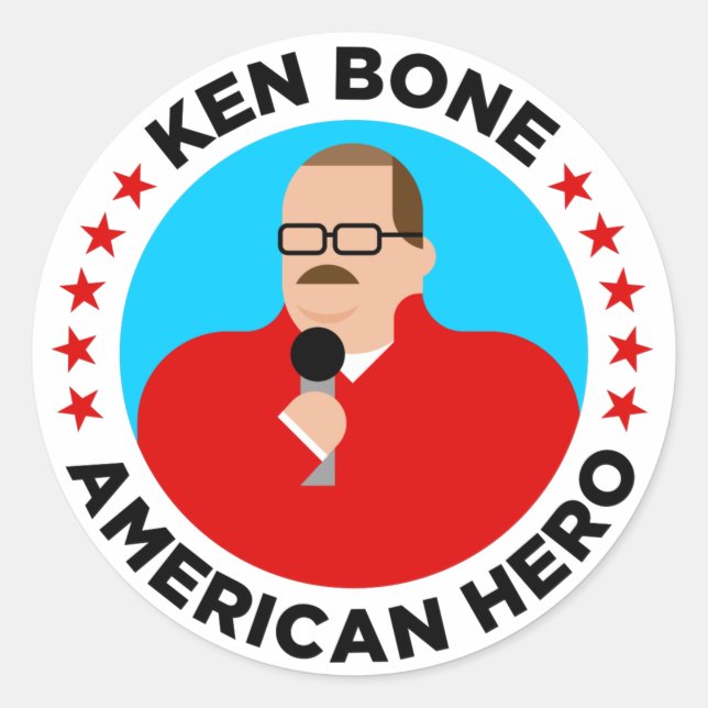 Ken Bone American Hero Stickers (rund) (Vorderseite)
