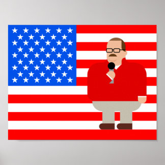 Ken Bone Poster: Amerikanische Flagge Poster